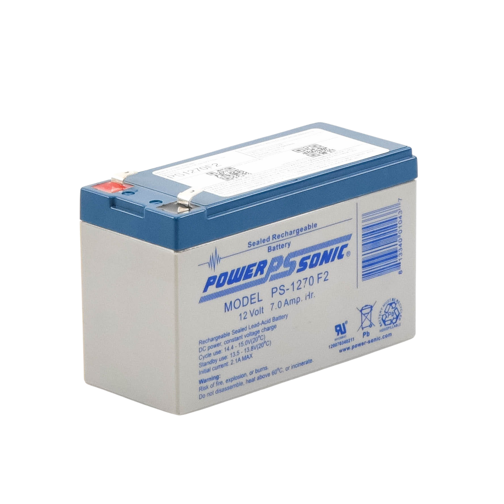 12V 7AH UL Listed Backup Battery / Ideal for Fire Detection Systems / Access Control / Intrusion / Video Surveillance / Type F1 Terminals