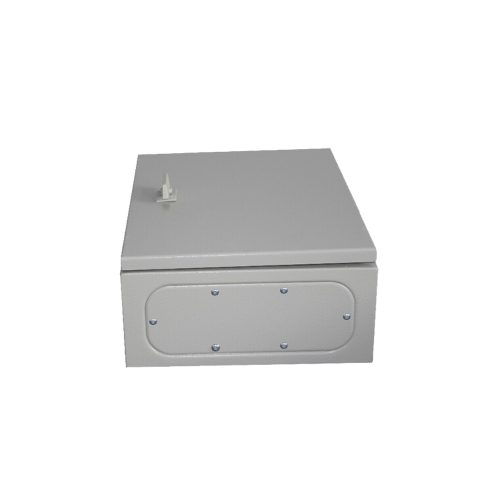 IP66 Outdoor Steel Cabinet (250 x 300 x 150 mm) with Inner Back Plate and Bolt-on Bottom Door (Includes Key and Key).