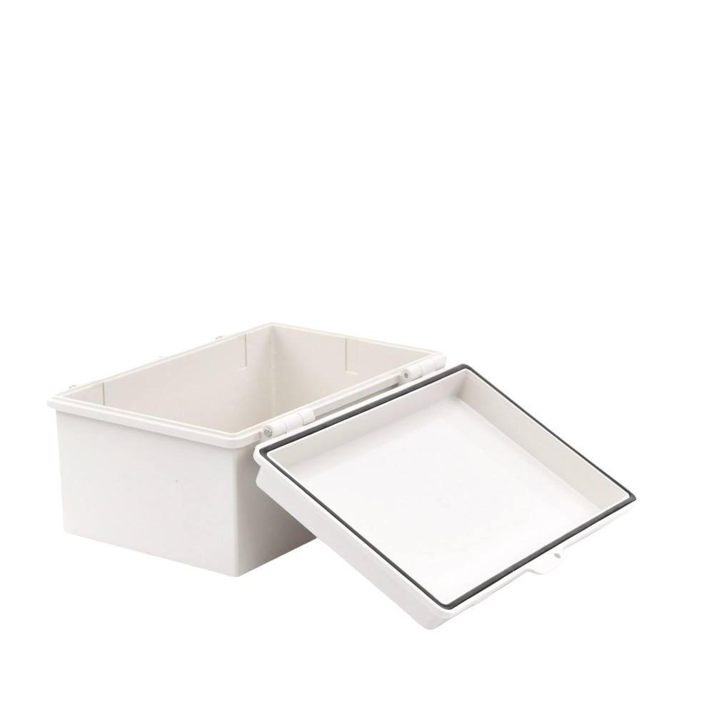 Gabinete de Plástico ABS, Uso en Intemperie ip66 (300 x 300 x 180 mm) Cierre por Broche Inoxidable.