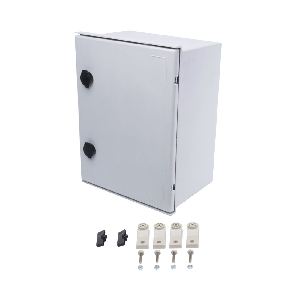 IP65 Polyester Cabinet for Outdoor Use (300 x 400 x 200 mm) with Internal Back Plate (Includes Key and Plate).