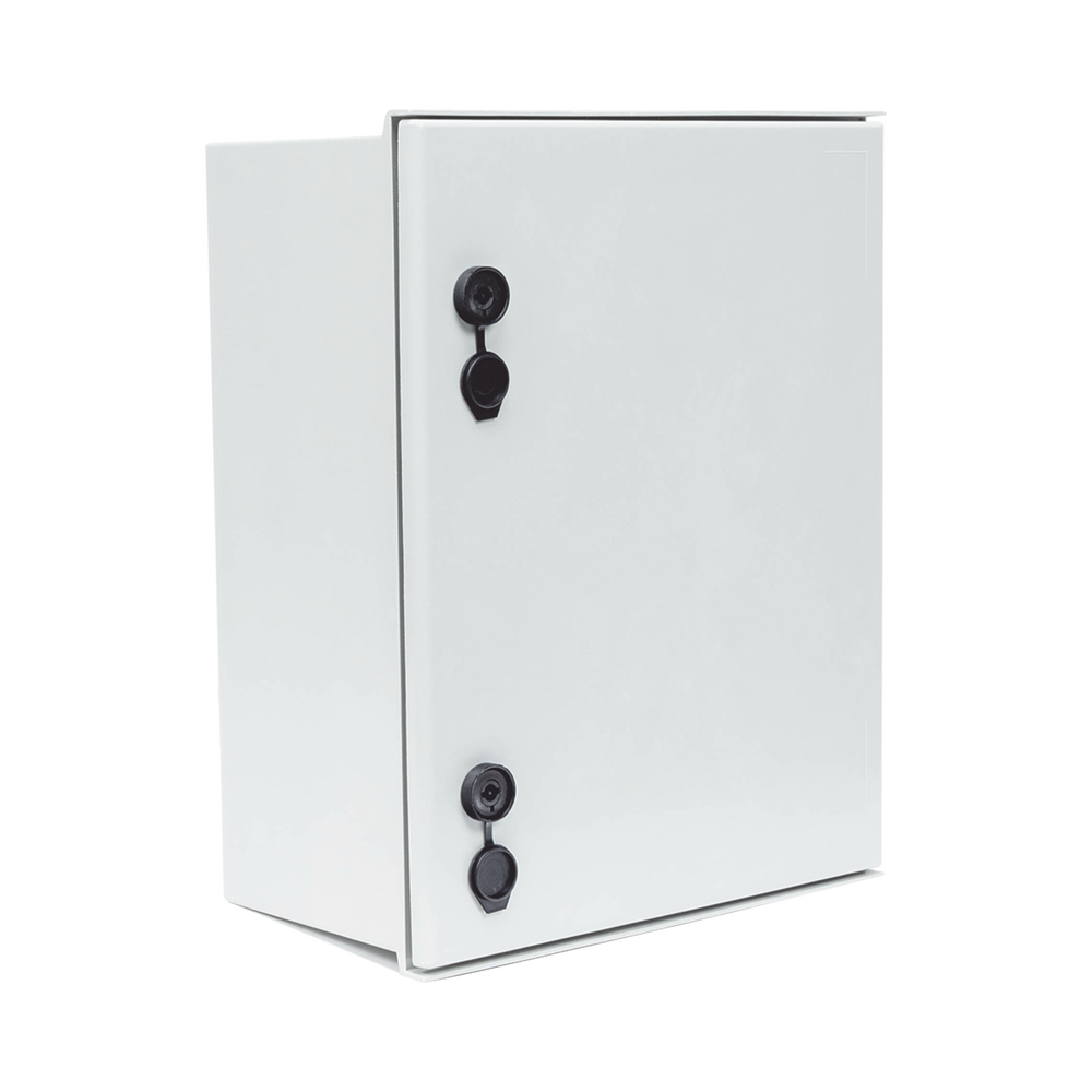 IP65 Polyester Enclosure for Outdoor Use (400 x 500 x 200 mm) with Internal Back Plate (Includes Key and Plate).