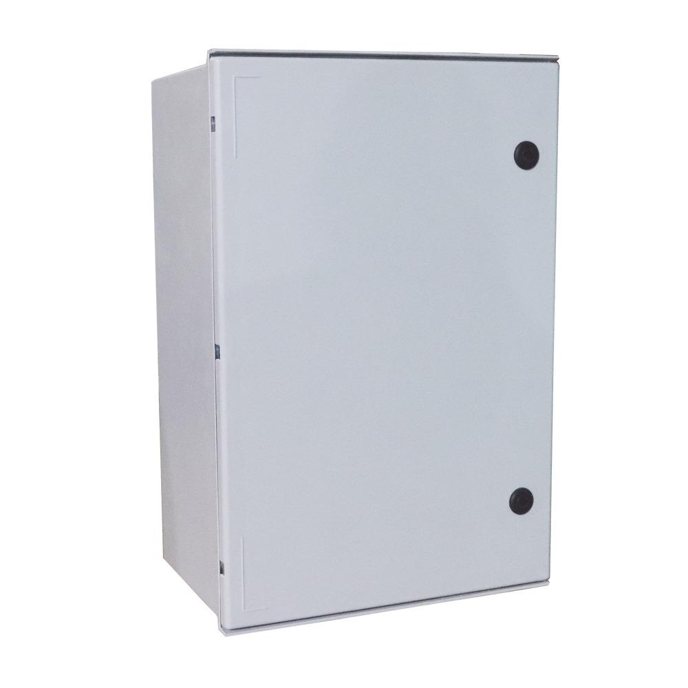 Gabinete de Poliéster IP65 Uso en Intemperie (600 x 800 x 300 mm) con Placa Trasera Interior (Incluye Chapa y Llave).