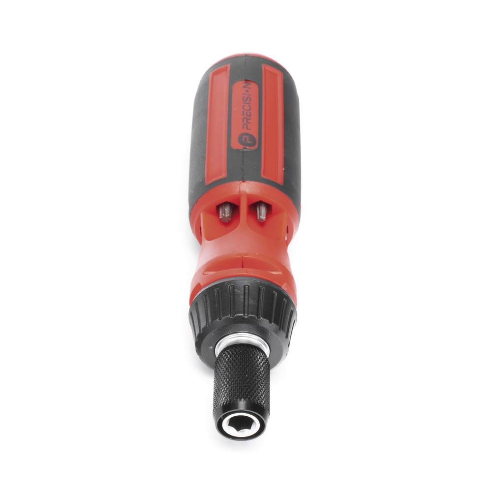 Desarmador 6 en 1 con Mango de Agarre Plástico (Torx de Seguridad #10 y #20, Hexagonal #5, PH0, PH2, Plana #5)