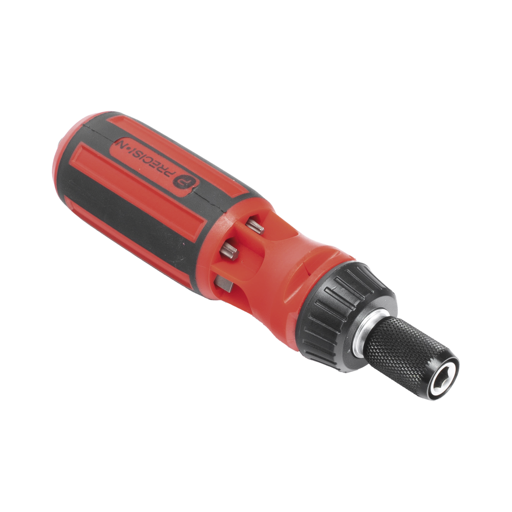 Desarmador 6 en 1 con Mango de Agarre Plástico (Torx de Seguridad #10 y #20, Hexagonal #5, PH0, PH2, Plana #5)