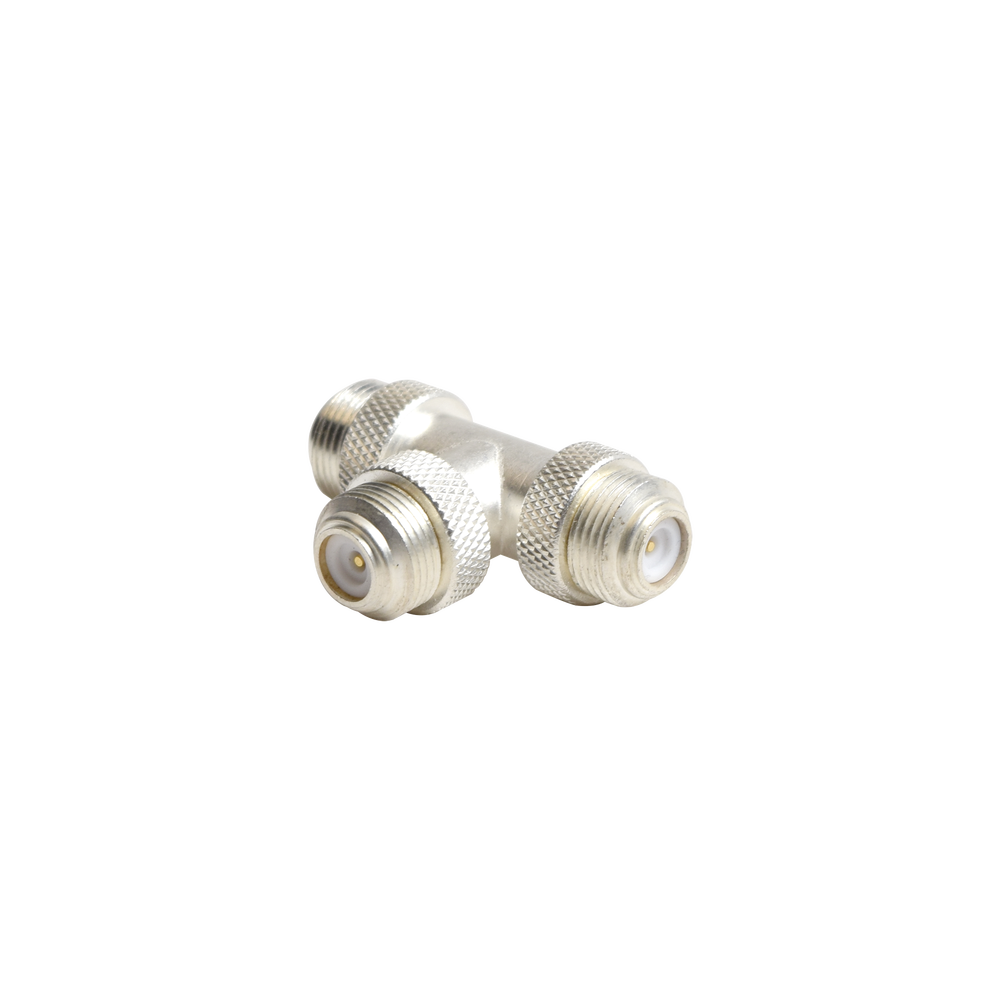 Adaptador triple UNIDAPT Macho en T. Plata / Oro / Teflón.