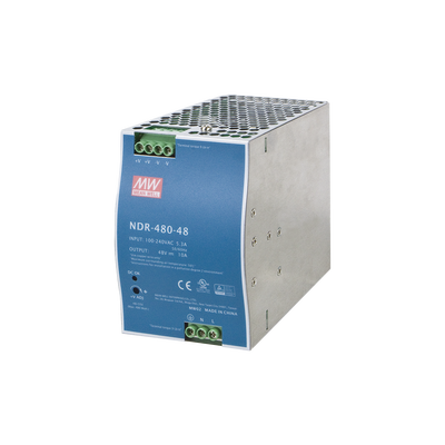 Fuente de poder industrial 480W 48Vcc para montaje en Riel DIN