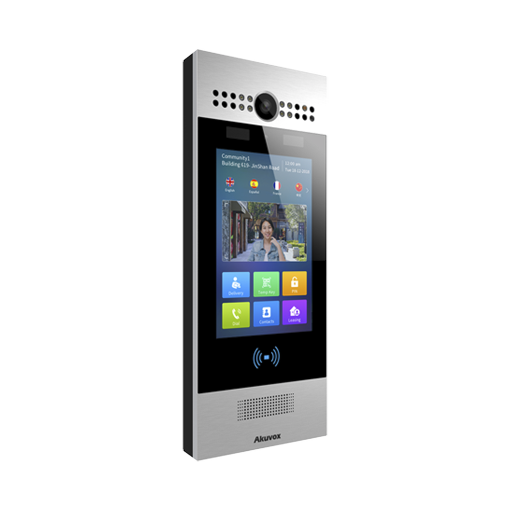 Street Front and Wall Mount Kit / Ideal for Subdivisions / Visitor QR Code / Cloud Programming / Mobile App Notification / Phone Call Notification / Android SIP with Facial Recognition / IP