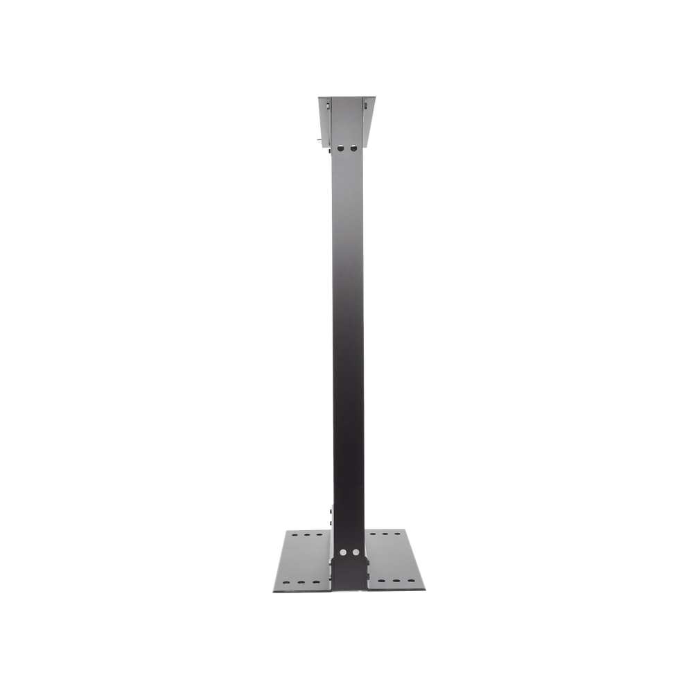19" Standard Two-Post Rack, Numbered and Threaded Rails #12-24, Aluminum Construction, 24 Rack Units, Black