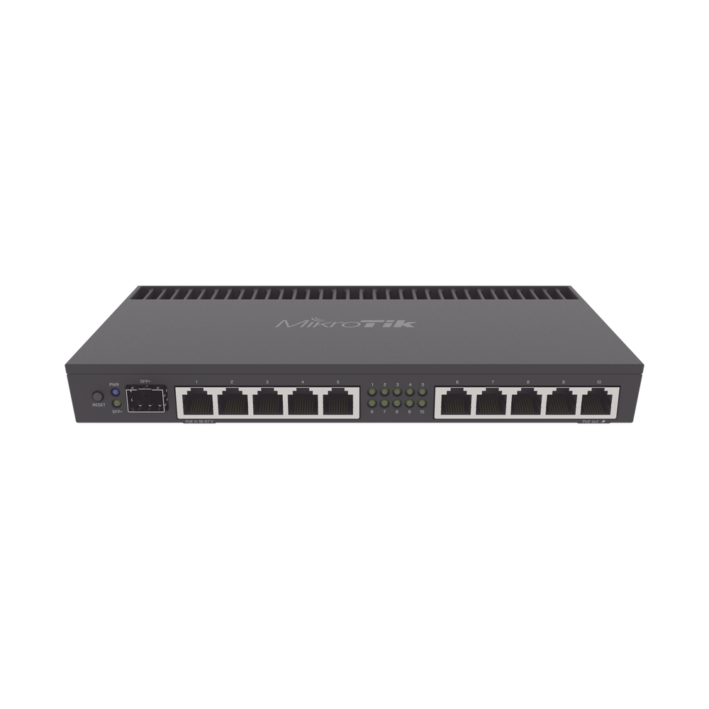 (RB4011iGS+RM) RouterBoard, CPU 4 Núcleos, 10 Puertos Gigabit Ethernet, 1 puerto SFP+