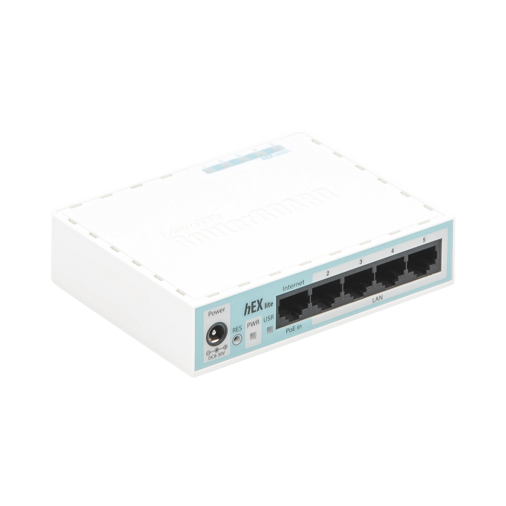 (hEX lite) RouterBoard, 5 Puertos Fast Ethernet