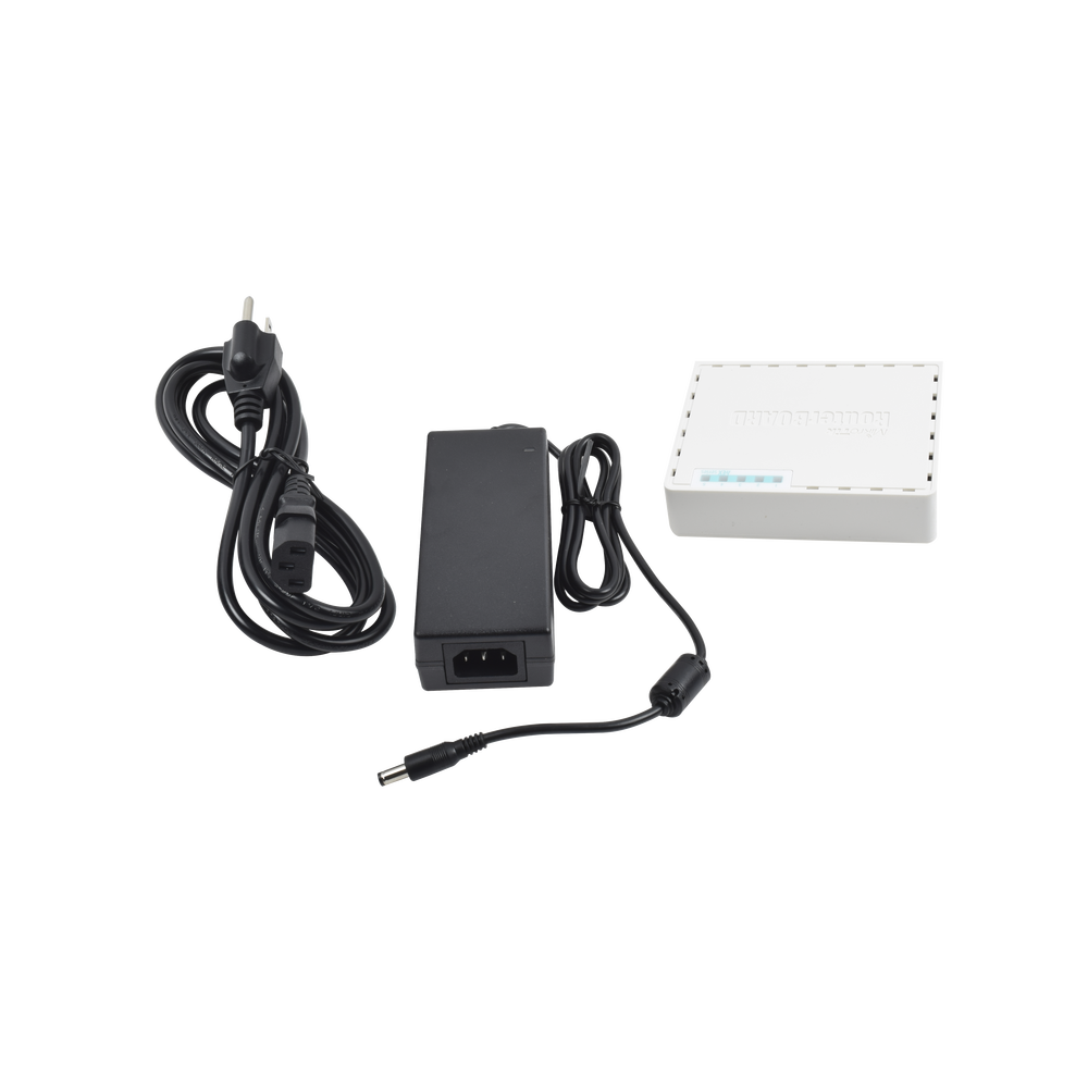 (hEX PoE LITE) RouterBoard, 5 Puertos Fast Ethernet, 4 con PoE Pasivo, 1 Puerto USB