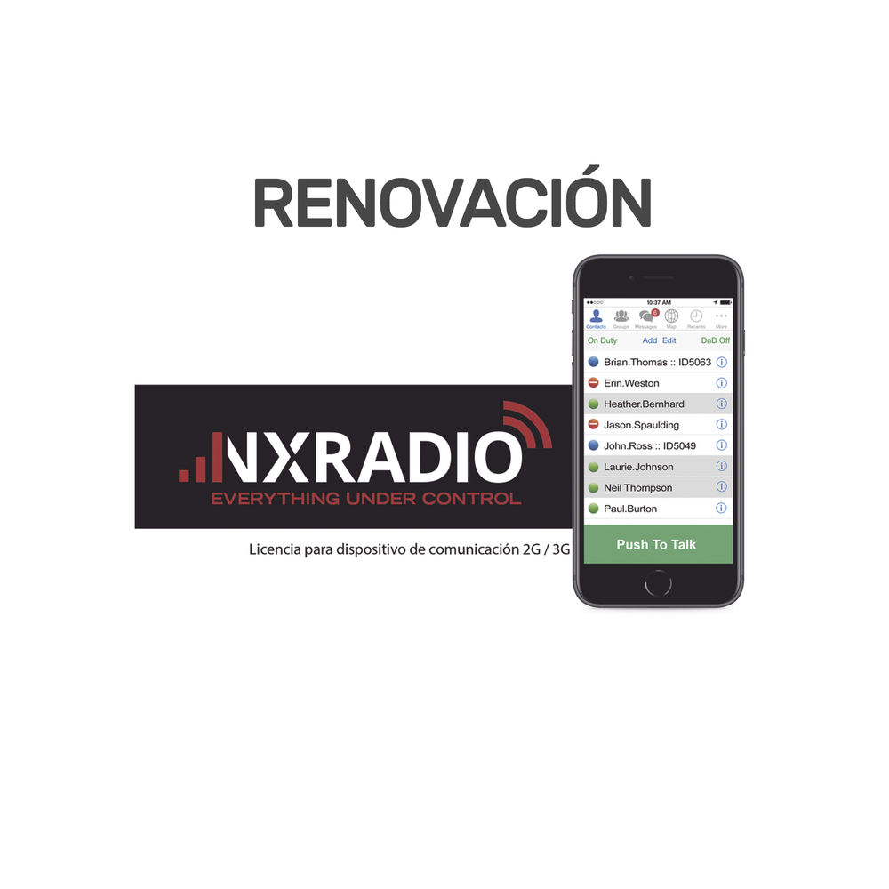 Renovación Licencia Anual NXRadio por Dispositivo Para Android, iOS, Despacho en PC y VEPG3