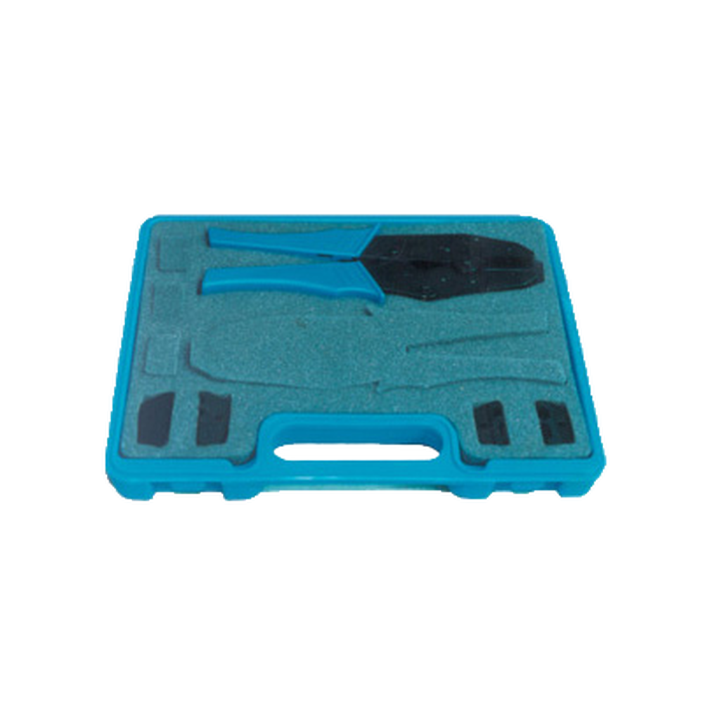 Kit de Pinzas (RFA-4005-20) con 2 Juegos de Mordazas (RFA-4005-01 y RFA-4005-02) para Instalar Conectores de Anillo Plegable, Incluye Estuche de Plástico