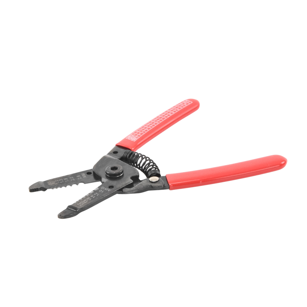 Wire Stripping and Cutting Pliers for wire gauges 10 to 22, comes in 6 inches (15.3 cm) long.