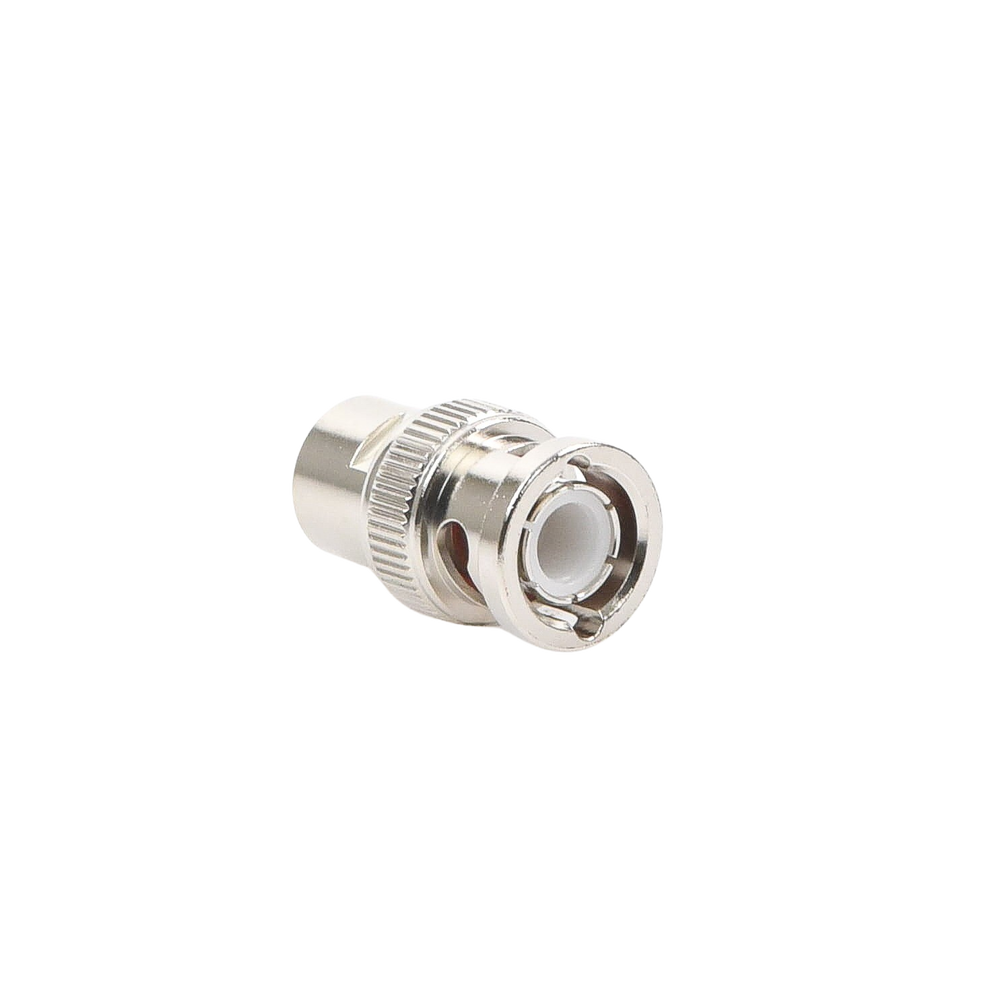 BNC Male Threaded Connector for RG-58/U, RG-142/U Cable, Nickel, Gold, Delrin.