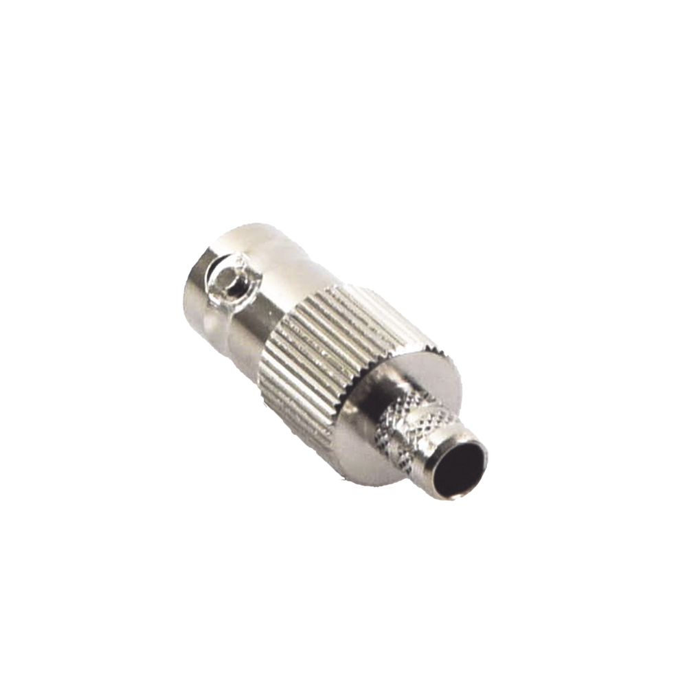 BNC Female Ring Connector for RG-8/X, LMR-240, 9258 Cables, Nickel/Gold/Delrin.