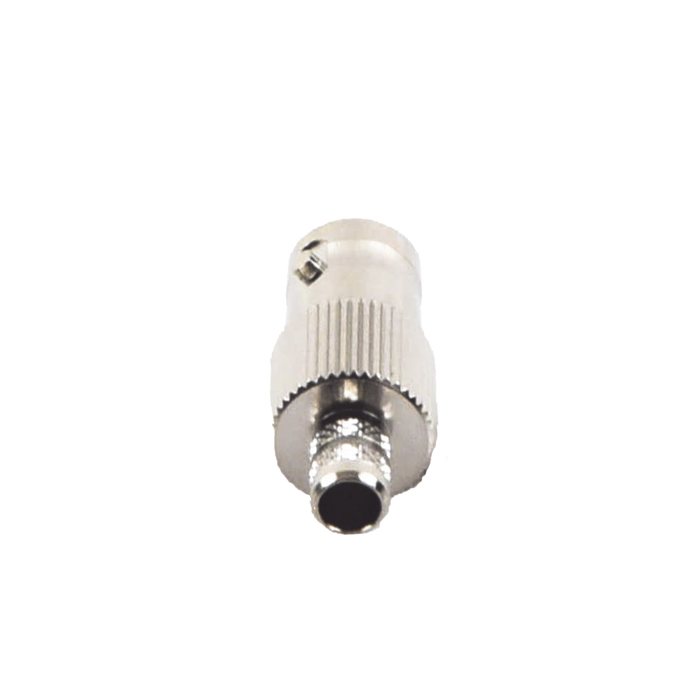 BNC Female Ring Connector for RG-8/X, LMR-240, 9258 Cables, Nickel/Gold/Delrin.