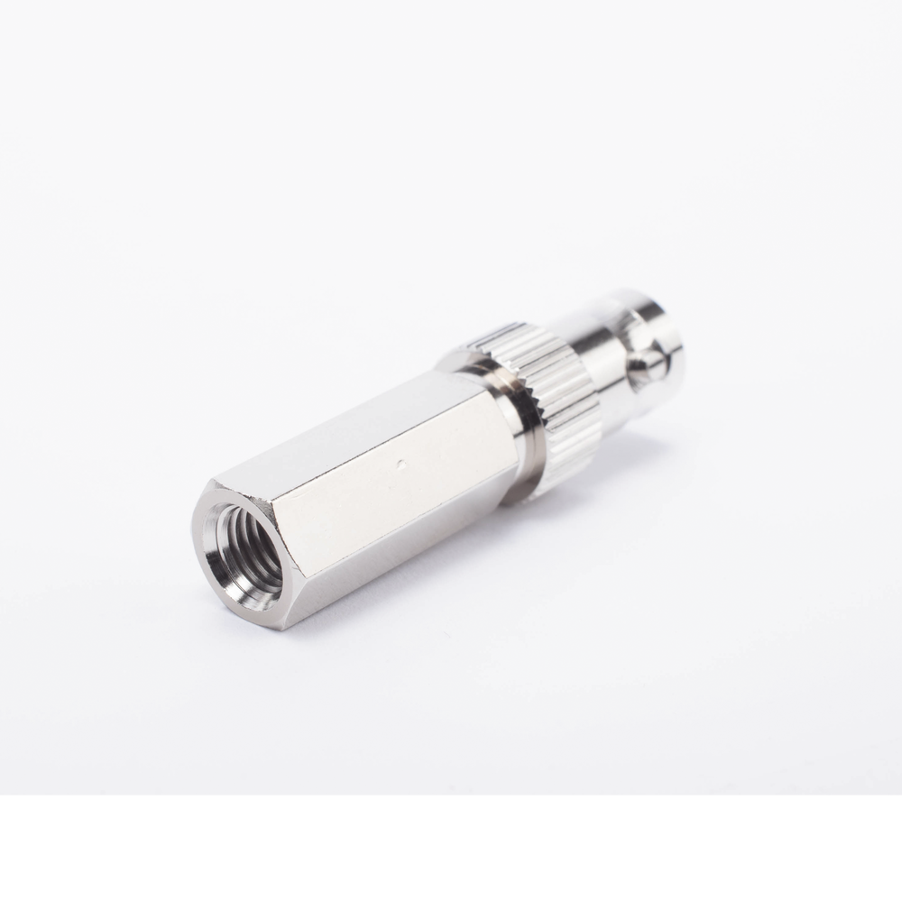 BNC Female Connector in 75 Ohm, Screw-on Type for RG-59/U Coaxial Cable, Nickel/Silver/Delrin.