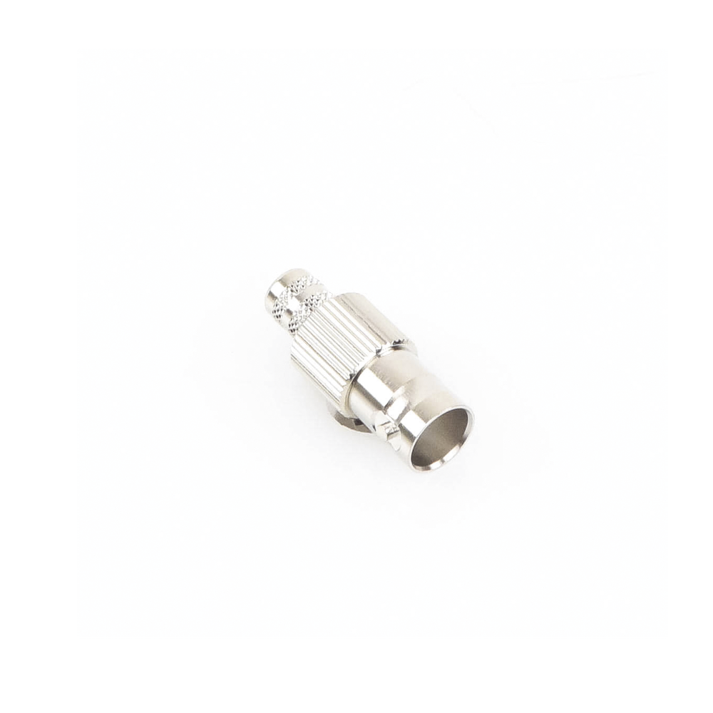 Conector BNC Hembra de 75 Ohm, Anillo Plegable para Cable RG-6/U, Níquel/ Oro/ Teflón.