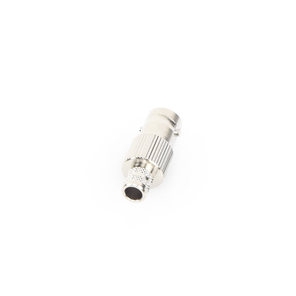 Conector BNC Hembra de 75 Ohm, Anillo Plegable para Cable RG-6/U, Níquel/ Oro/ Teflón.