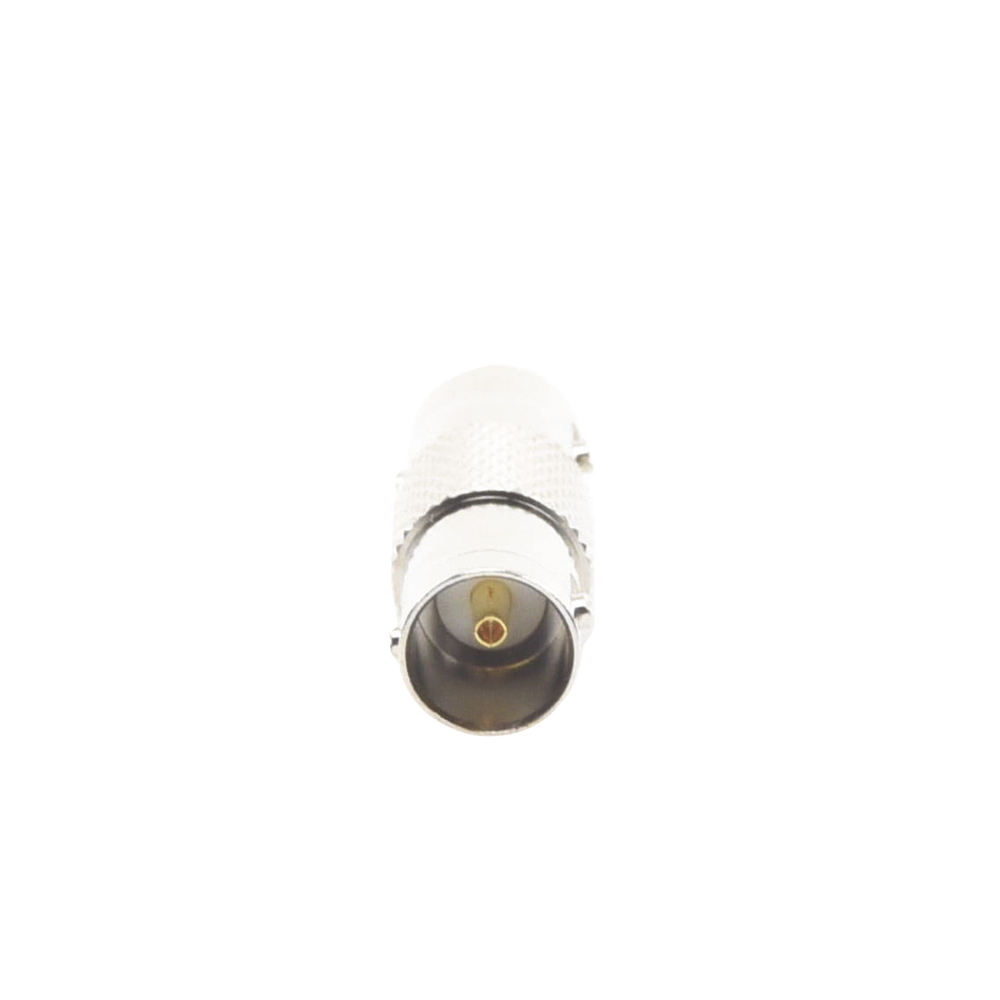 Adaptador Tipo Barril para 75 Ohm, de Conector BNC Hembra a BNC Hembra, Níquel/ Oro/ Teflón.