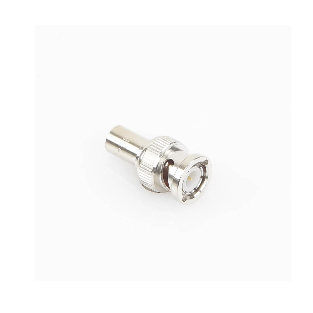75 Ohm Coaxial Terminal Load for CCTV, 1/2 Watt, on BNC Male Connector, Nickel/Gold/Teflon.