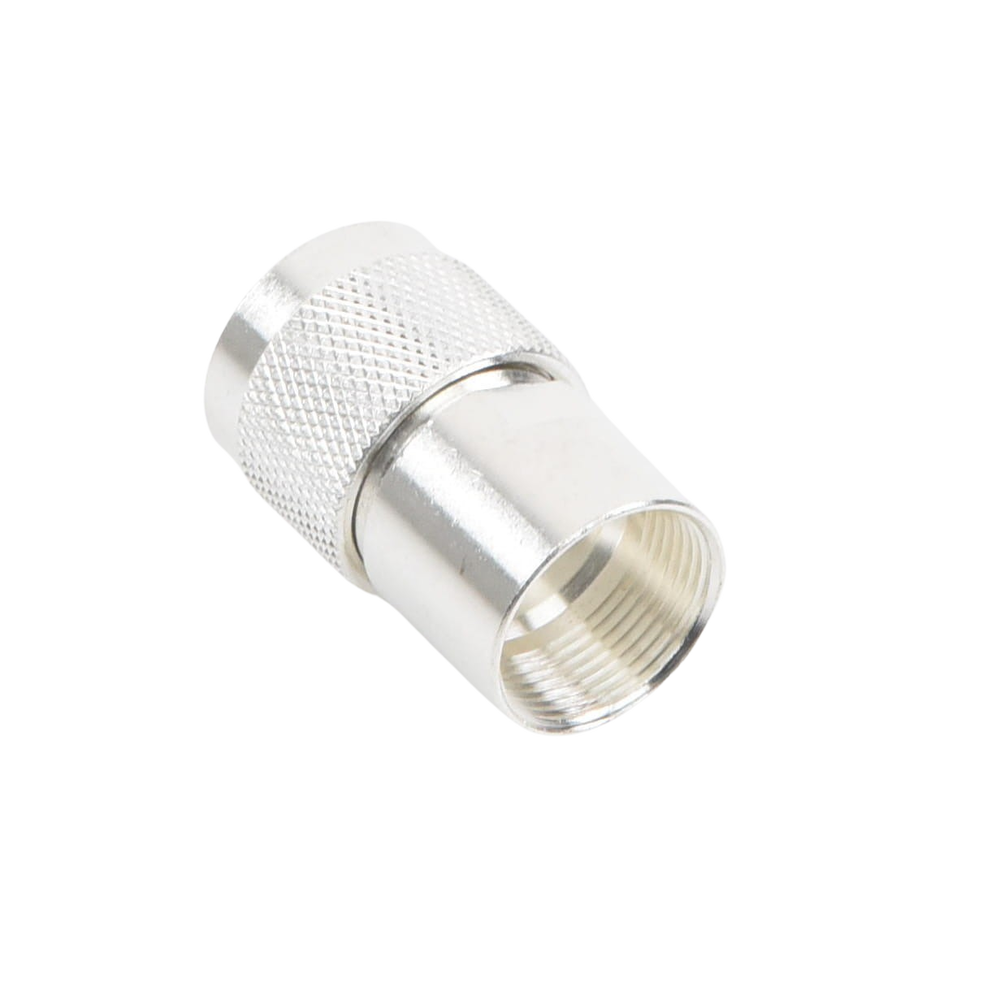 N Male Threaded Connector for Cables 9913, RFLASH-1113, 7810A, RG8/U-SYS, CNT-400, 8214, Silver/Gold/Teflon.