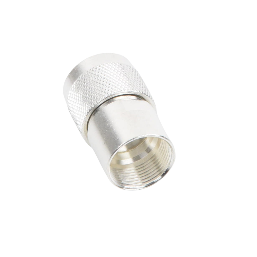 N Male Threaded Connector for Cables 9913, RFLASH-1113, 7810A, RG8/U-SYS, CNT-400, 8214, Silver/Gold/Teflon.