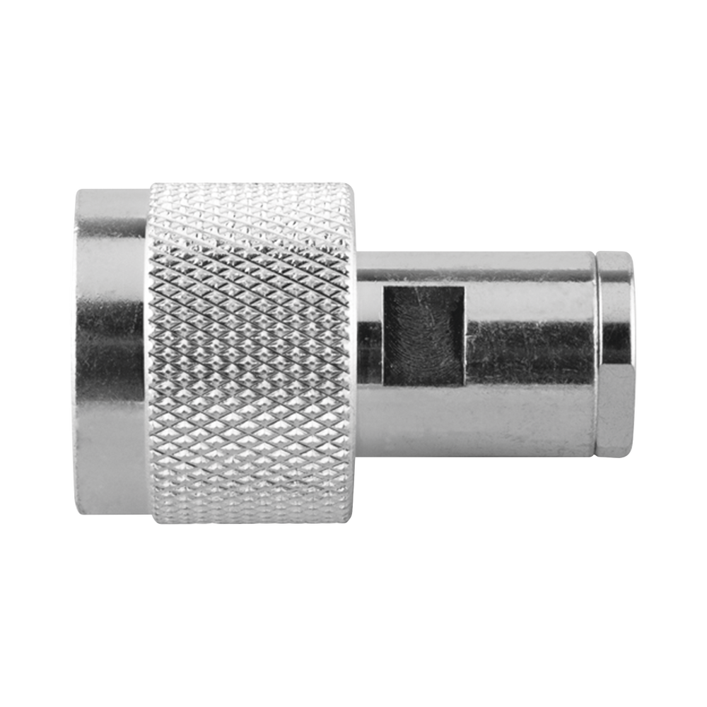 N Male Threaded Connector for PROFLEX Cable, Group P Cable, Silver/Gold/Teflon.