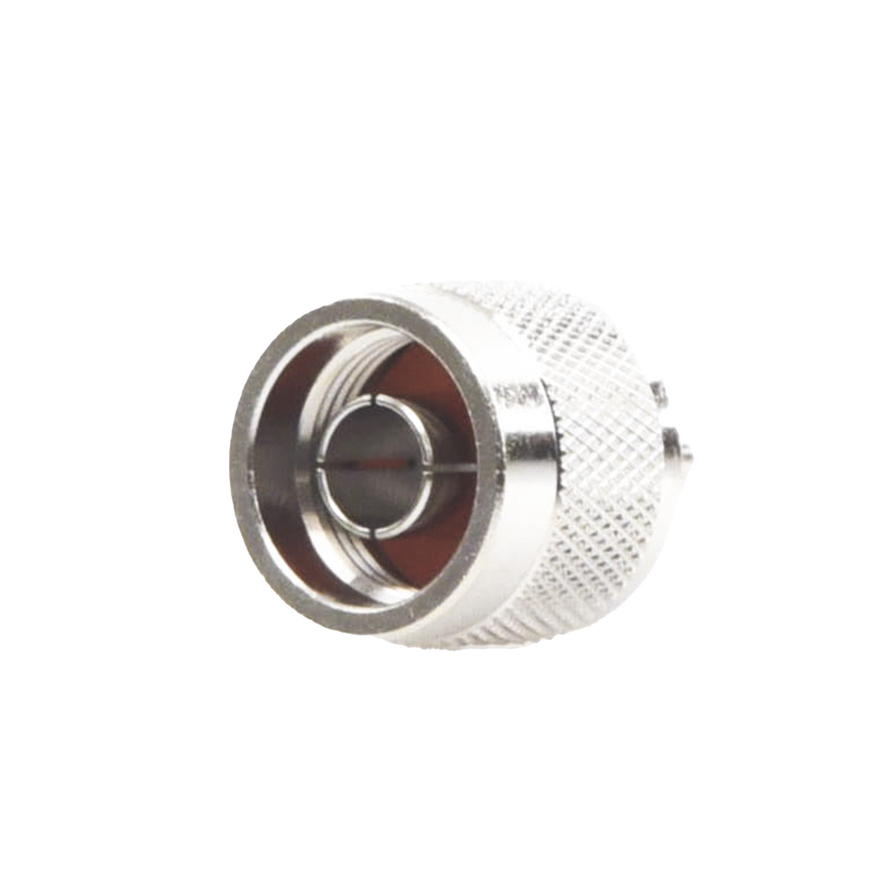 Conector N Macho de Anillo Plegable para Cables Coaxiales RG-58/U, RG-142/U, LMR-195, Níquel/ Oro/ Teflón.​