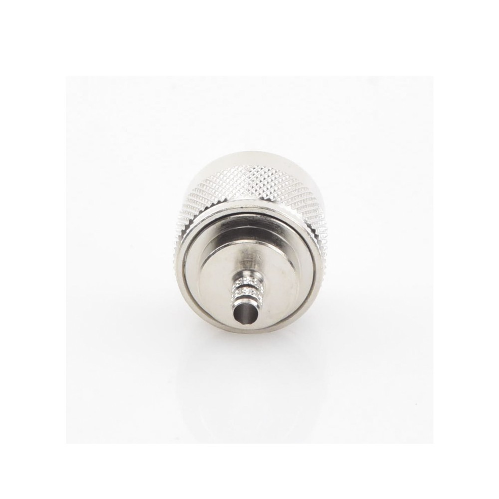 N Male Coaxial Connector with Folding Ring for RG-142/U Cable, Nickel/Gold/Teflon.