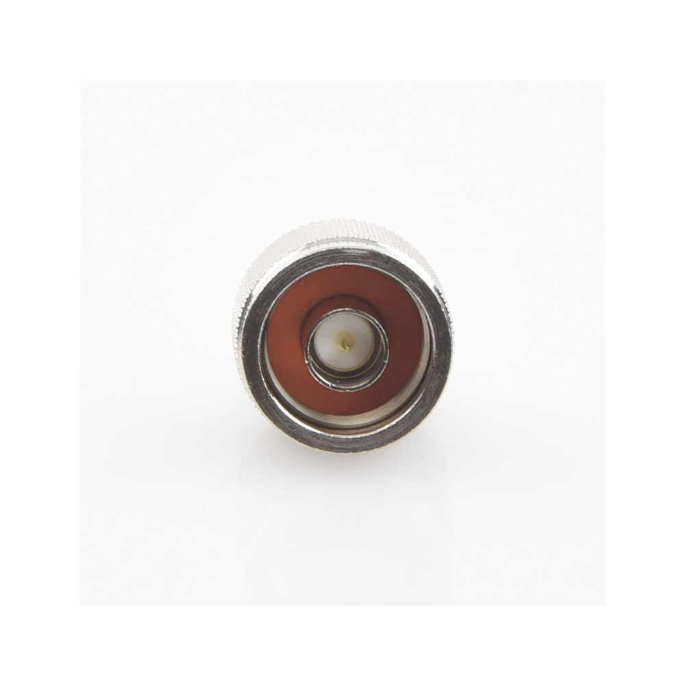 N Male Connector, Folding Ring and Captive Pin for RG-8/X, 9258, LMR-240, Nickel/Gold/Teflon.