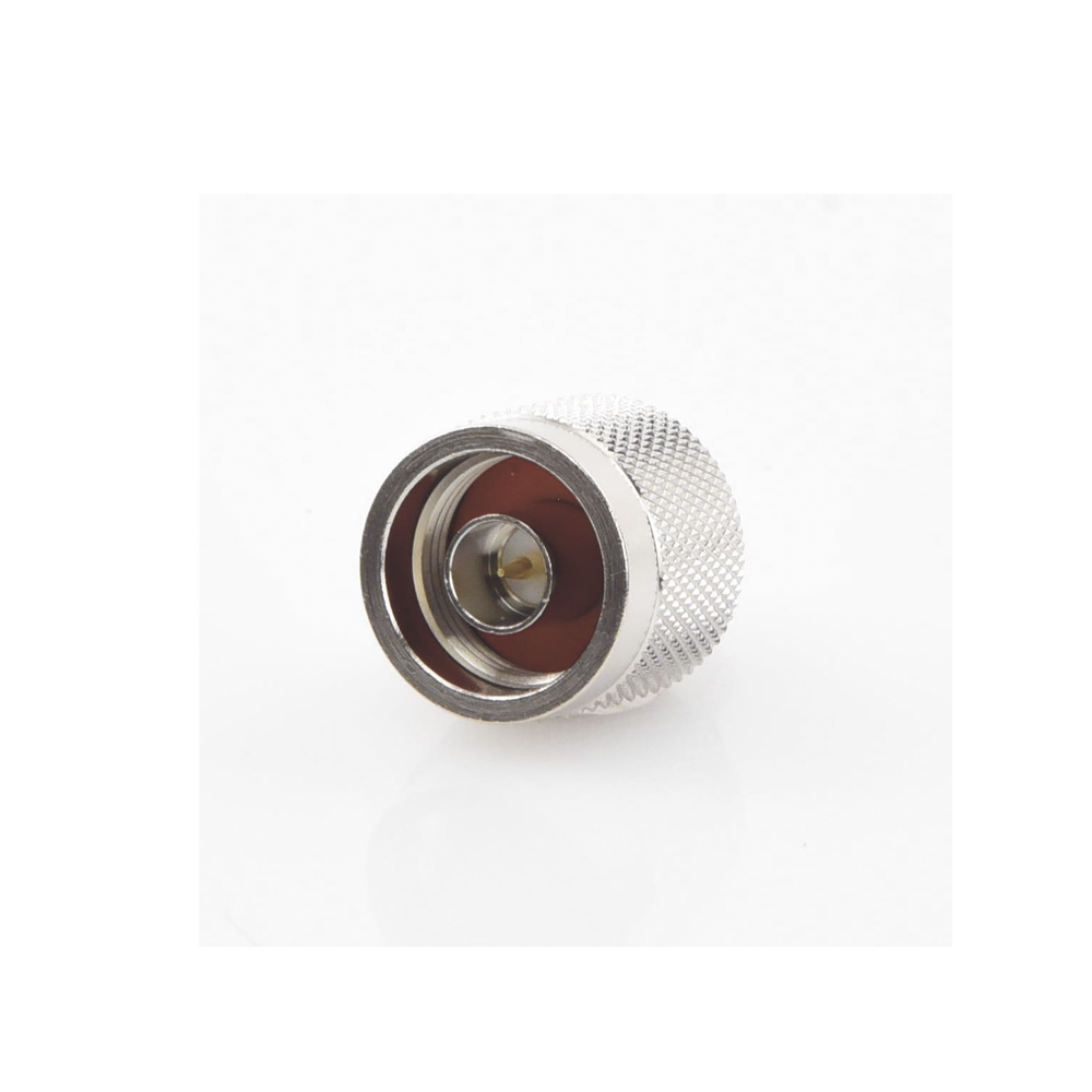N Male Connector, Folding Ring and Captive Pin for RG-8/X, 9258, LMR-240, Nickel/Gold/Teflon.