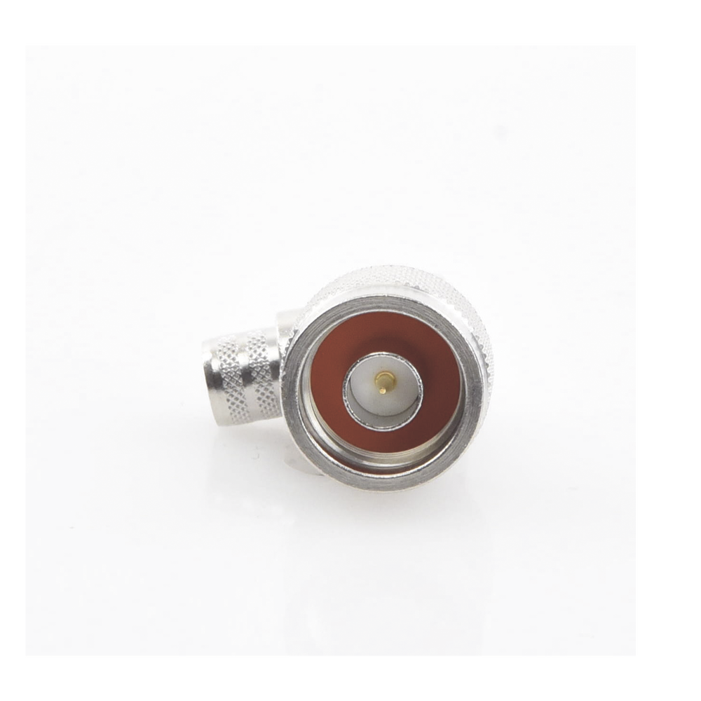 N male connector on A/R folding ring for RG-142/U cable.