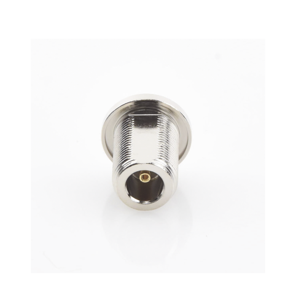 N Female Rear/Panel (Chassis) Mount Fold-Back Ring Connector (0.130") to RG-316/U type cables, 84316.