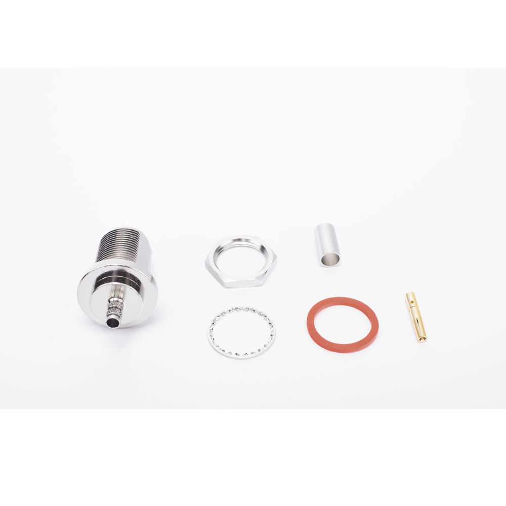 N Female Hermetic Connector, Front Mount for 2D Flat Panel.