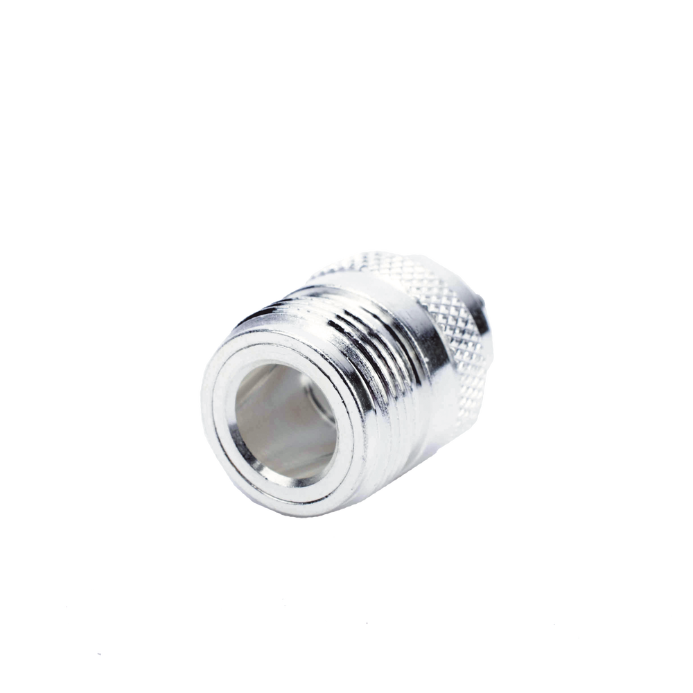 Conector N Hembra de Anillo Plegable para Cables RG-58/U, Níquel/ Oro/ Teflón.
