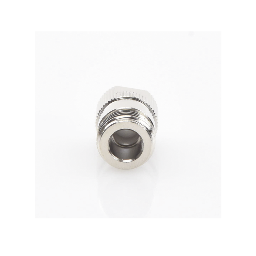 N Female Crimp Ring Connector for RG-316 cable, Nickel/Gold/Teflon.