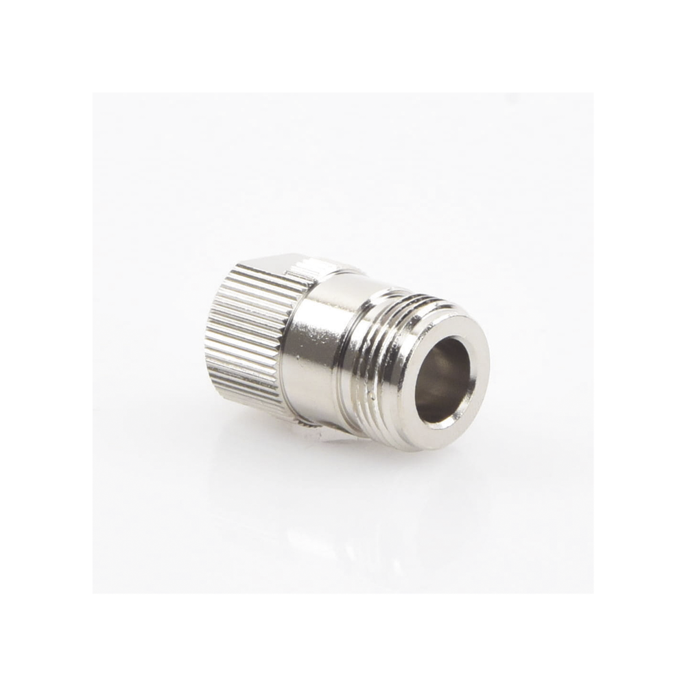 N Female Crimp Ring Connector for RG-316 cable, Nickel/Gold/Teflon.