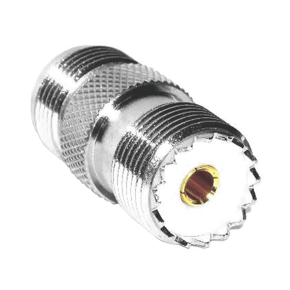 N Female to UHF Female (SO-239) Connector Inline Adapter, Silver/Gold/Teflon.
