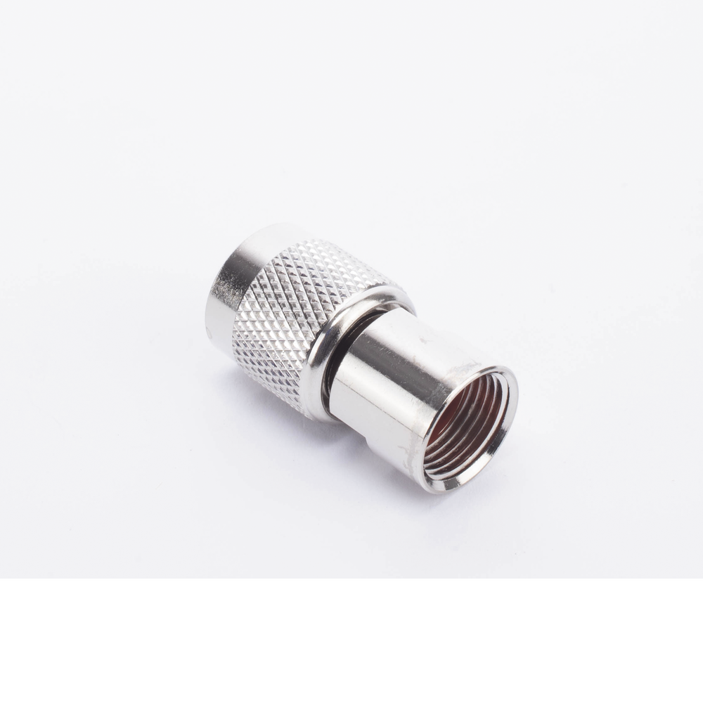 TNC Male Threaded Connector for RG-8/X, LMR-240 Cables, Nickel/Gold/Teflon.