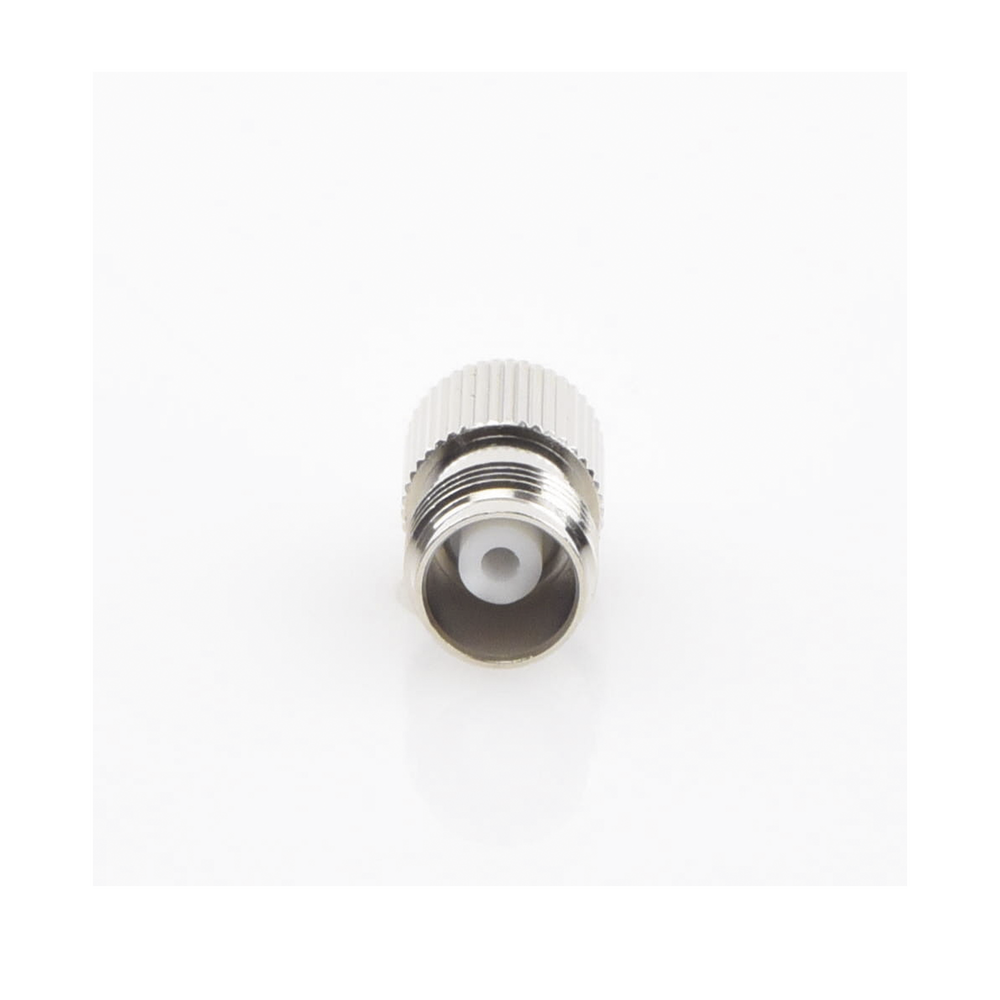 TNC Female Crimp Connector for RG-58/U, RG-142/U Cables, Nickel/Gold/Delrin.