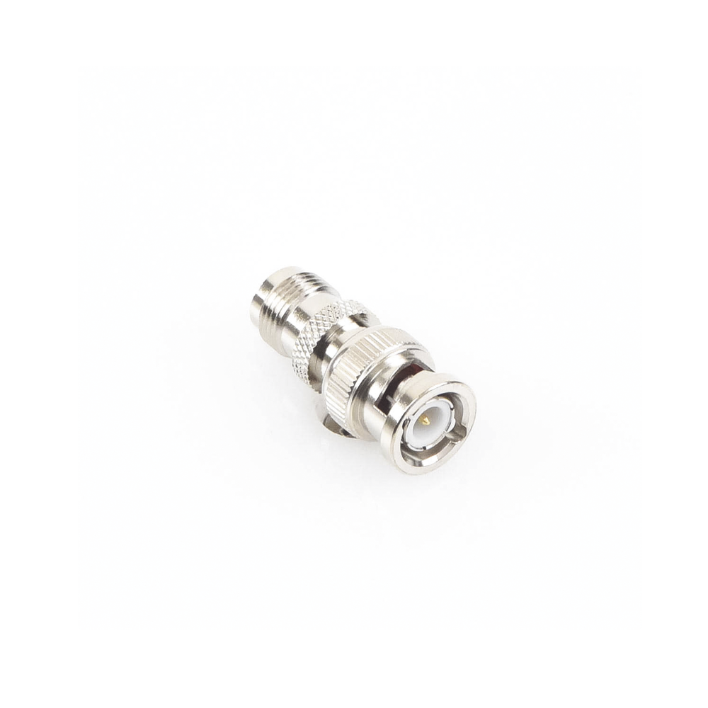 TNC Female to BNC Male Inline Adapter, Nickel/Gold/Teflon.