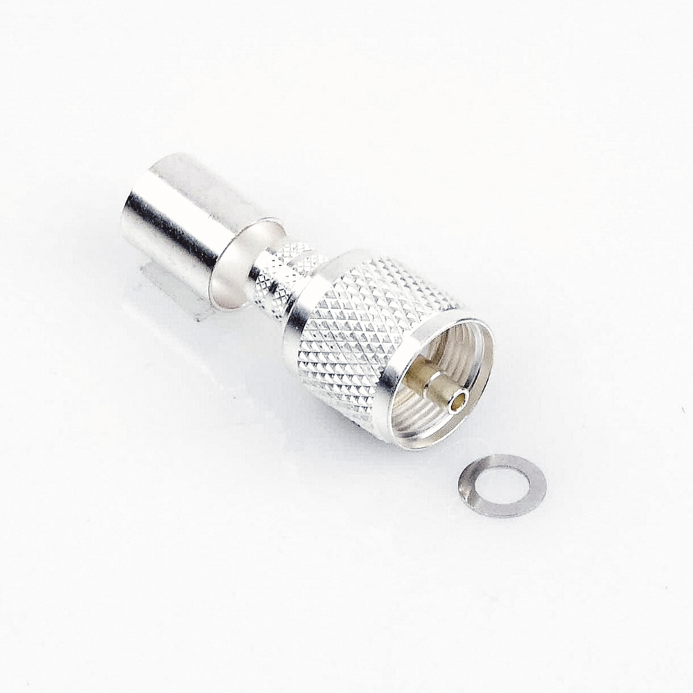 UHF male connector (PL-259) with folding ring for RG-8, BELDEN 8237, RG-213/U, 8267.