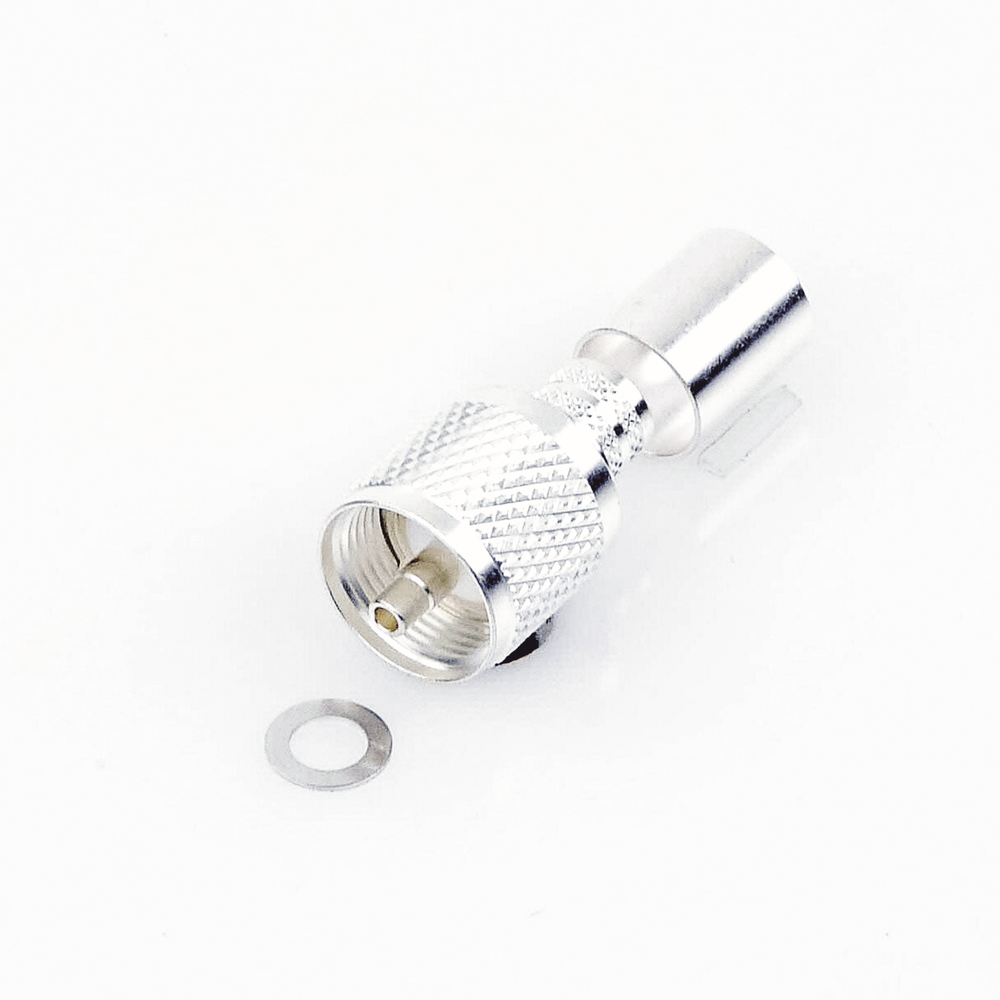 UHF male connector (PL-259) with folding ring for RG-8, BELDEN 8237, RG-213/U, 8267.
