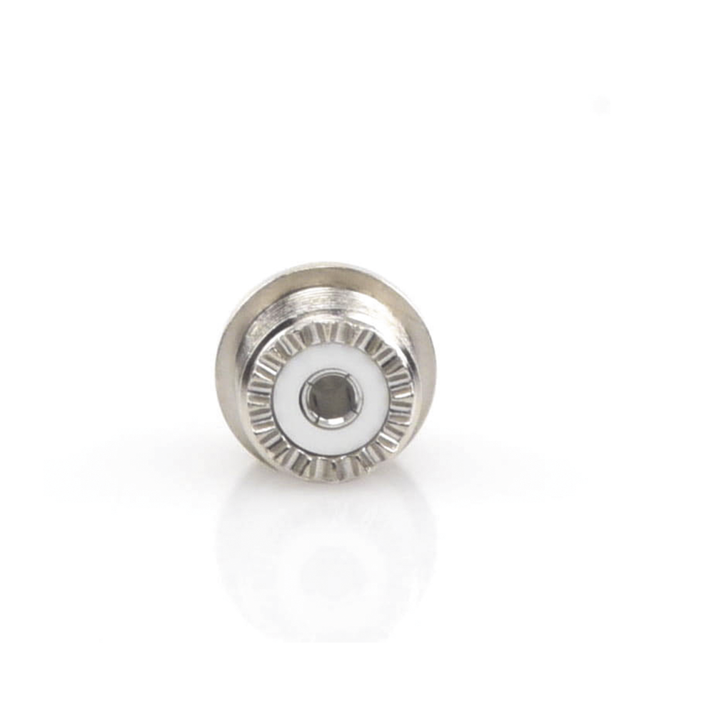 UHF Female (SO-239) In-Line Connector, Flat D-Ring Front Mount, Nickel/Silver/Bakelite.
