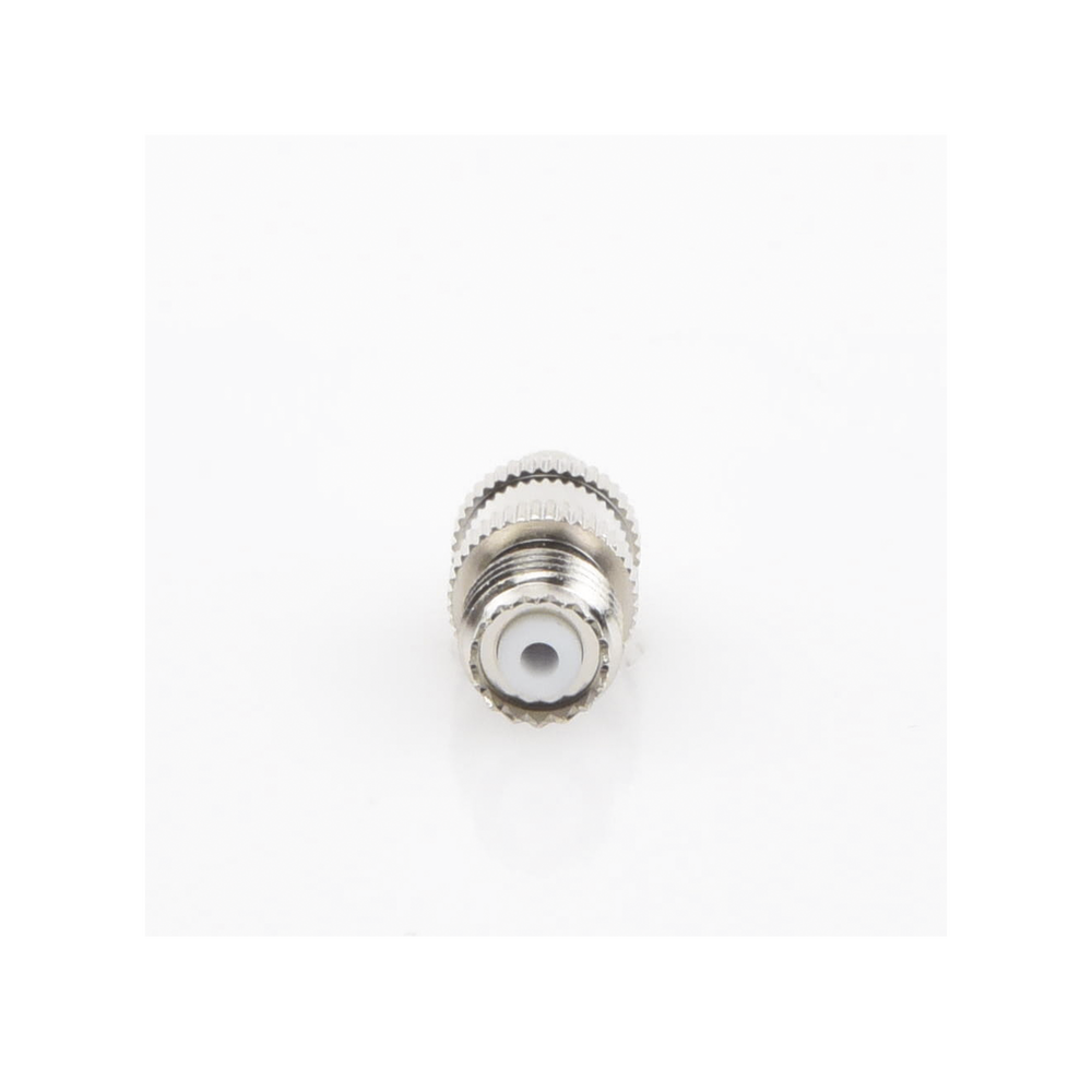 Mini-UHF Female In-Line Connector, Folding Ring for RG-8/X, 9258, LMR-240 Coaxial Cable, Nickel/Silver/Teflon.
