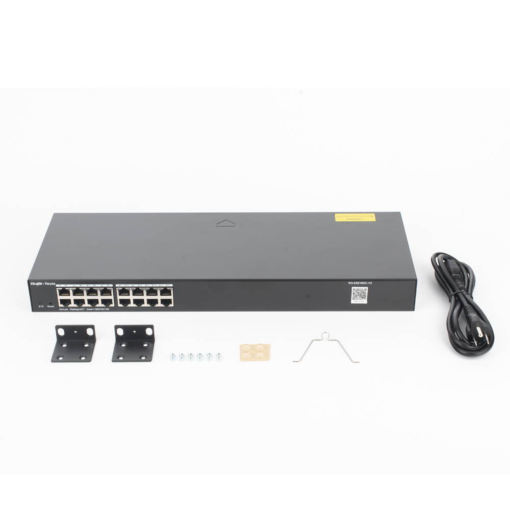 16-Port Gigabit Rack-Mountable Steel Smart Switch, Cloud Managed, Non-PoE