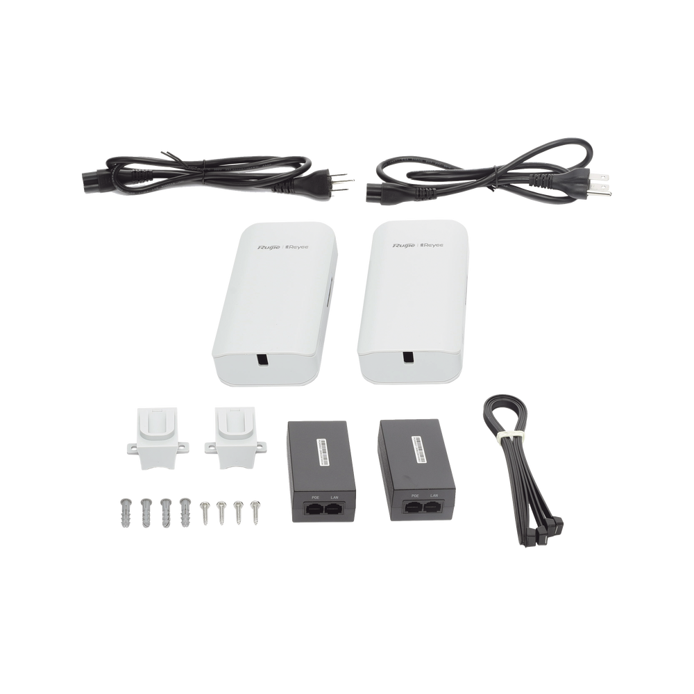 Kit Completo 2-Pack / RG-EST310 V2 Puente Inalámbrico 802.11ac de Doble Flujo de 5 GHz y 1 KM