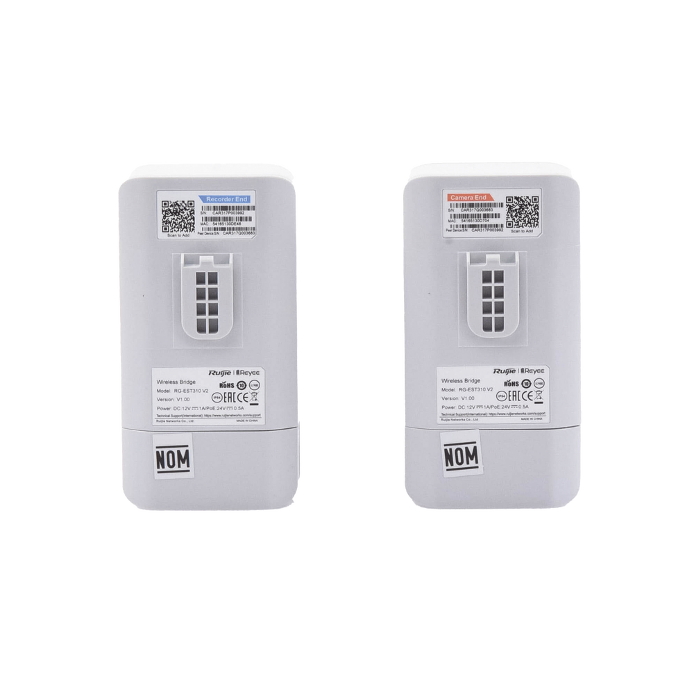 Kit Completo 2-Pack / RG-EST310 V2 Puente Inalámbrico 802.11ac de Doble Flujo de 5 GHz y 1 KM